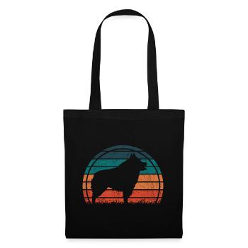 Schipperke Dog Vintage Rétro - Sac en tissu - noir - Devant