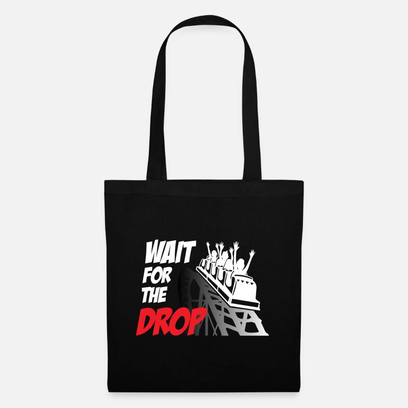 Wait For The Drop Roller Coaster - Tote Bag - black