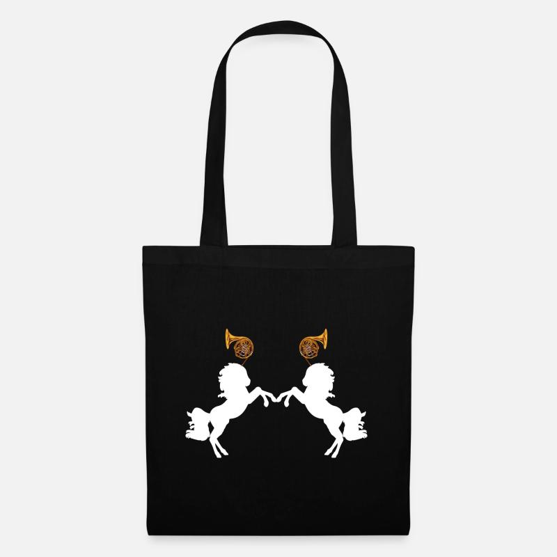 Two unicorns - Tote Bag - black