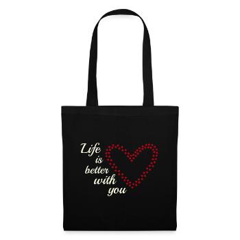 Love Dog Cat - Tote Bag - black - Front