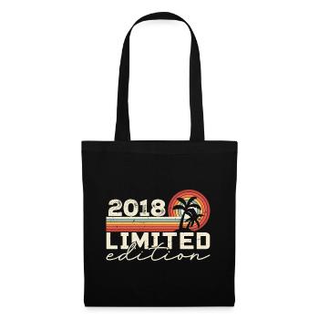 Jahrgang 2018 Retro 2018 Jubiläumsgeschenk - Stoffbeutel - Schwarz - Vorne