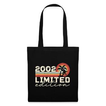 Jahrgang 2002 Retro 2002 Jubiläumsgeschenk - Stoffbeutel - Schwarz - Vorne