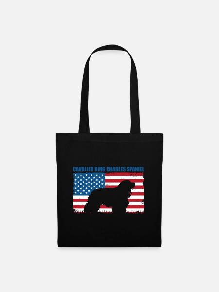 Cavalier King Charles Spaniel Geschenk - Stoffbeutel - Schwarz