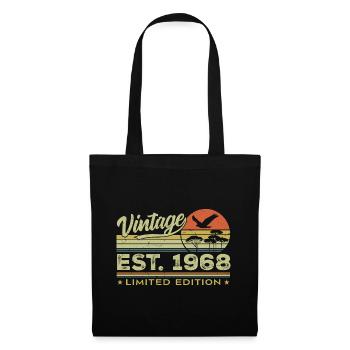 Jahrgang 1968 Genial seit 1968 Geschenk 1968 Retro - Stoffbeutel - Schwarz - Vorne