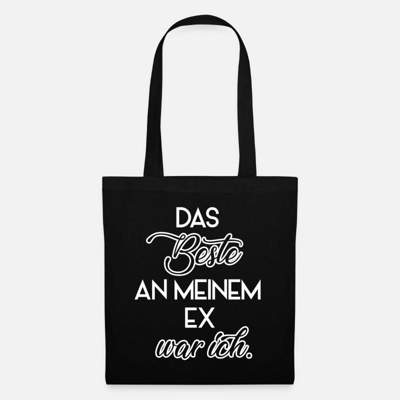Das Beste an meinem Ex war ich - Stoffbeutel - Schwarz