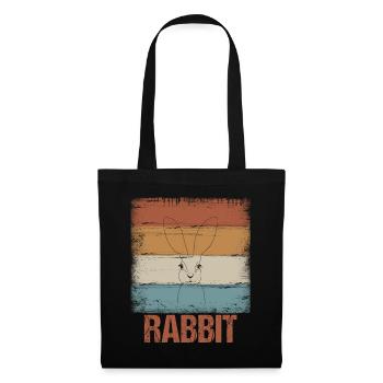 Lapin lapin lapin - Sac en tissu - noir - Devant