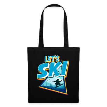 Vintage Slalom Ski 80s 90s - Tote Bag - black - Front