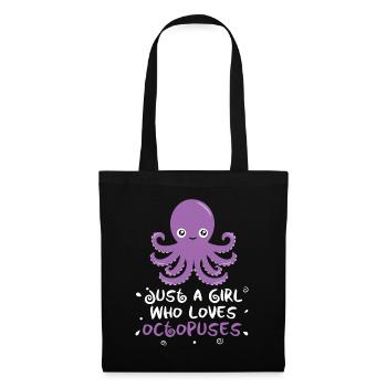 Just A Girl Who Love Octopuses Squid Octopus - Tote Bag - black - Front