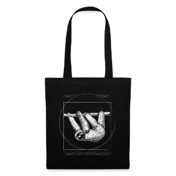 Vitruvian sloth image illustration - Tote Bag - black - Front