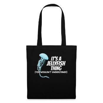 It's A Jellyfish Thing Meduse Qualle - Stoffbeutel - Schwarz - Vorne