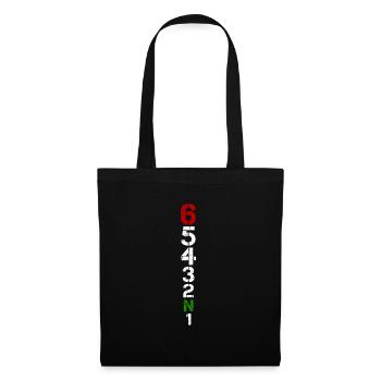 Changement de vitesse moto 1N23456 pulsation cardiaque ECG impulsion - Sac en tissu - noir - Devant