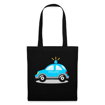 Kinder Polizei - Geschenk - Stoffbeutel - Schwarz - Vorne