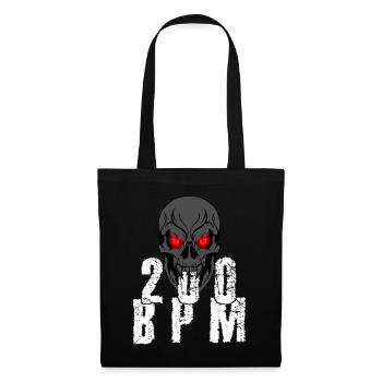 Gabber Hakken Uptempo 200 BPM skull - Tote Bag - black - Front