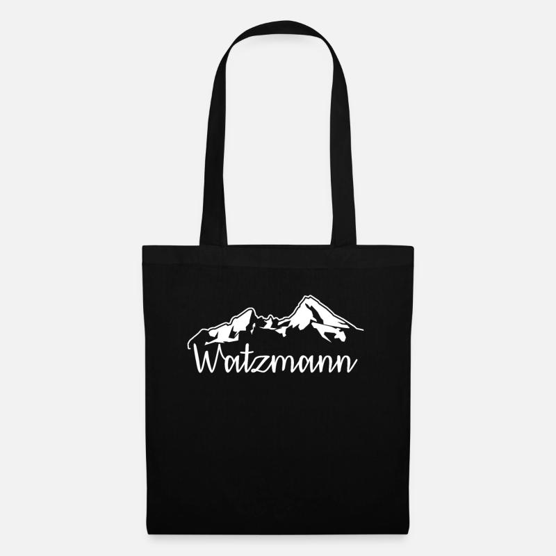 Watzmann Gipfel Bergsteiger Wanderer - Stoffbeutel - Schwarz
