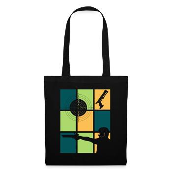 Club de tir et tireurs sportifs vintage - Sac en tissu - noir - Devant