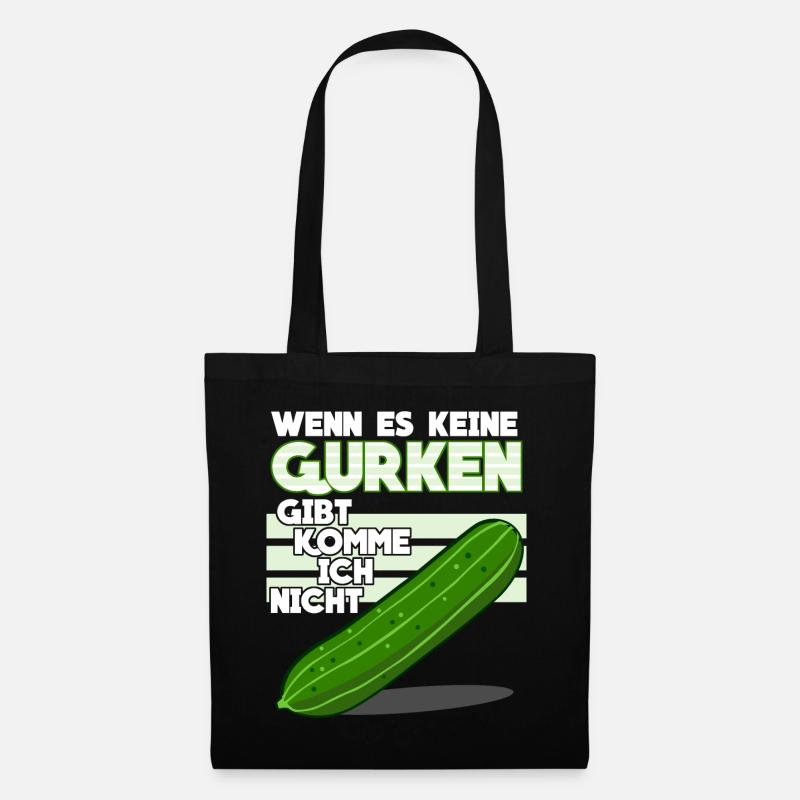 Gurke - lustiger Gurken Party Spruch - Stoffbeutel - Schwarz