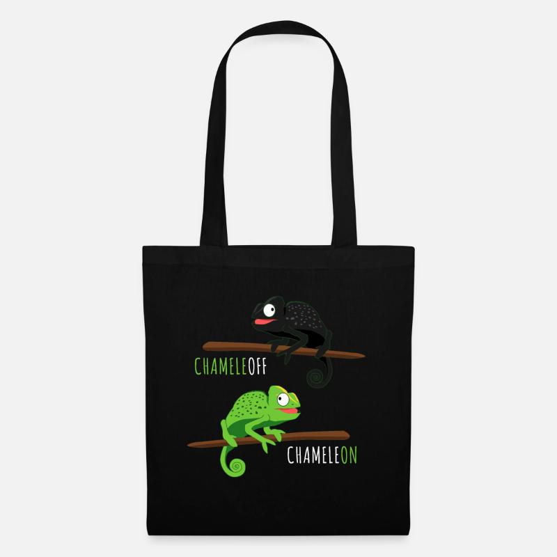 Chameleoff Chameleon Spruch - Stoffbeutel - Schwarz