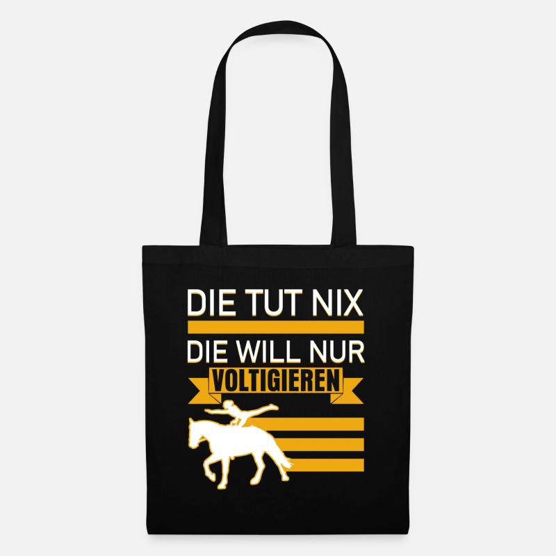 Voltigieren Voltigierer Spruch - Stoffbeutel - Schwarz