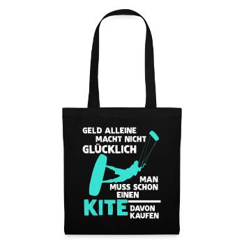 Kiteboarding Kitesurfer Kitesurfing - Stoffbeutel - Schwarz - Vorne