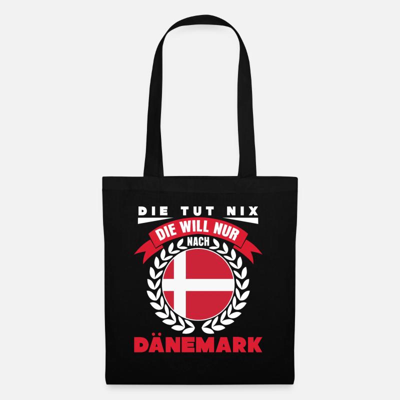 Dänemark Urlaub - Denmark Spruch - Stoffbeutel - Schwarz