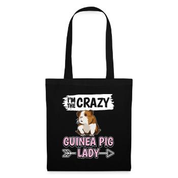 Cobaye I’m The Crazy Guinée Pig Lady - Sac en tissu - noir - Devant