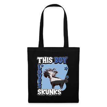 Putois This Boy Loves Skunks - Sac en tissu - noir - Devant