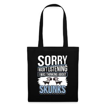 Putois I Ce que thinking About Skunks - Sac en tissu - noir - Devant
