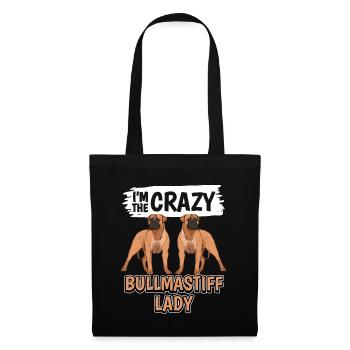 Bullmastiff I'm The Crazy Bullmastiff Lady - Tote Bag - black - Front