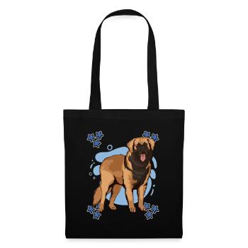 Leonberger Blue Design - Sac en tissu - noir - Devant