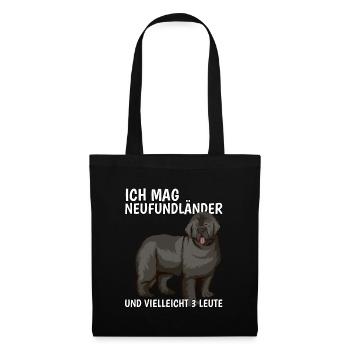 Neufundländer Ich mag Neufundländer - Stoffbeutel - Schwarz - Vorne