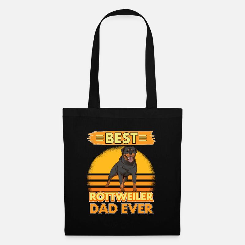 Rottweiler Best Rottweiler Dad Ever - Stoffbeutel - Schwarz