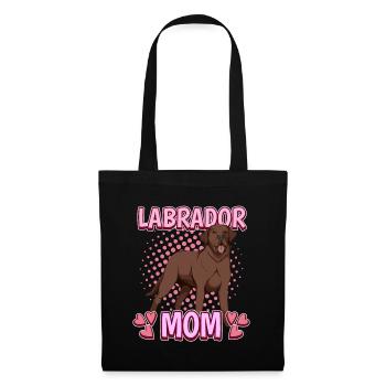 Brauner Labrador Labbi Labrador Mom - Stoffbeutel - Schwarz - Vorne
