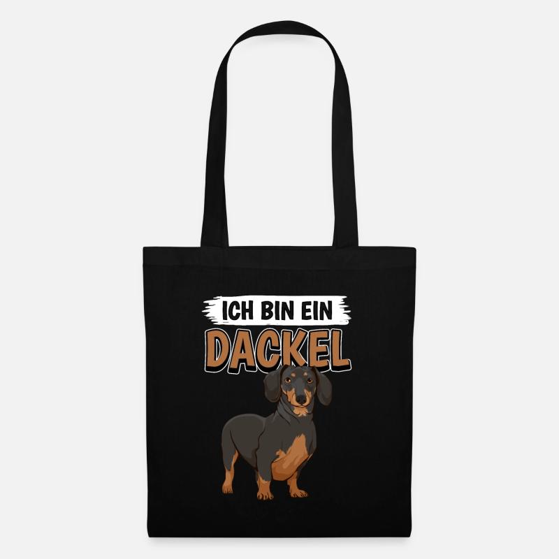 Dackel Ich bin ein Dackel - Stoffbeutel - Schwarz
