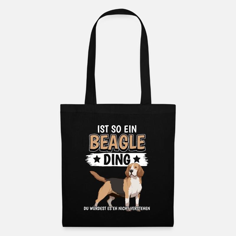 Beagle Ist so ein Beagle Ding - Stoffbeutel - Schwarz