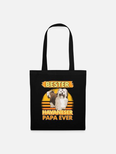 Havaneser Bester Havaneser Papa Ever - Stoffbeutel - Schwarz