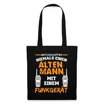 Amateurfunk Funkgerät Amateurfunker - Stoffbeutel - Schwarz - Vorne