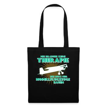 Modellflug Modellflieger Modellflugzeug - Stoffbeutel - Schwarz - Vorne