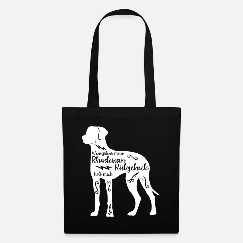 Rhodesian Ridgeback saying with dog - Tote Bag - black