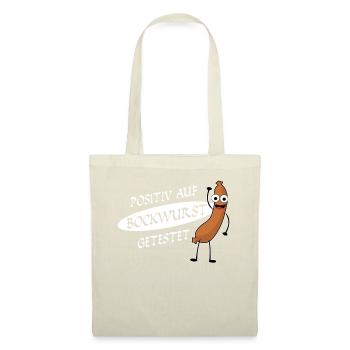 Bockwurst Wurst Positiv Bratwurst - Stoffbeutel - Natur - Vorne