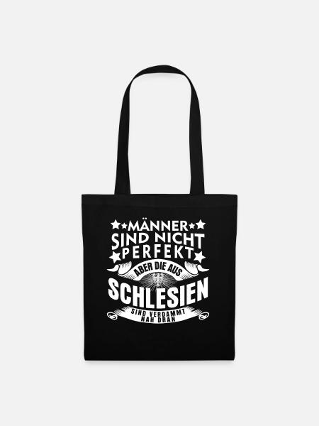 Schlesien Witz Oberschlesien Schlesier - Stoffbeutel - Schwarz
