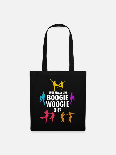 Boogie Woogie Ich mag Boogie-Woogie - Stoffbeutel - Schwarz