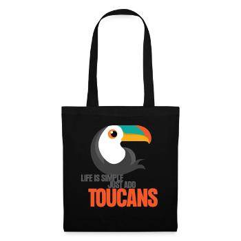 Tukan Toucan's cute toucans - Tote Bag - black - Front