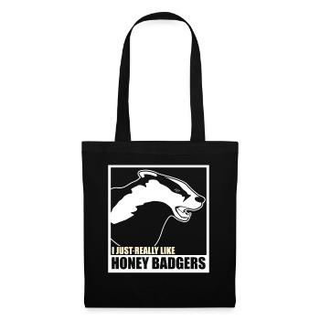 Honey Badger J’aime Badger’s Honey Badger - Sac en tissu - noir - Devant