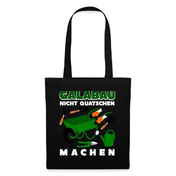 Galabau Gartenbau Werkzeug Galabauer - Stoffbeutel - Schwarz - Vorne