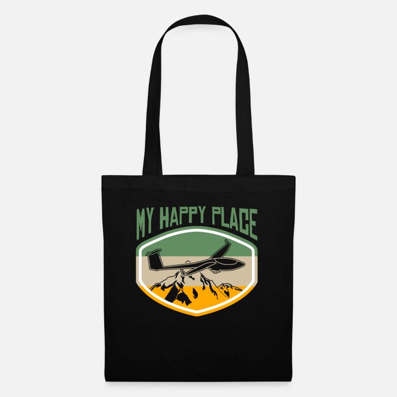 Planeur Planeur Planeur Planeur Planeur - Sac en tissu - noir