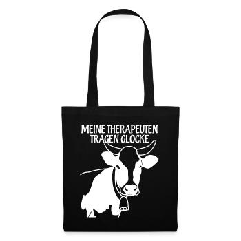 Vache Allgäu avec cloche Allgäuer - Sac en tissu - noir - Devant