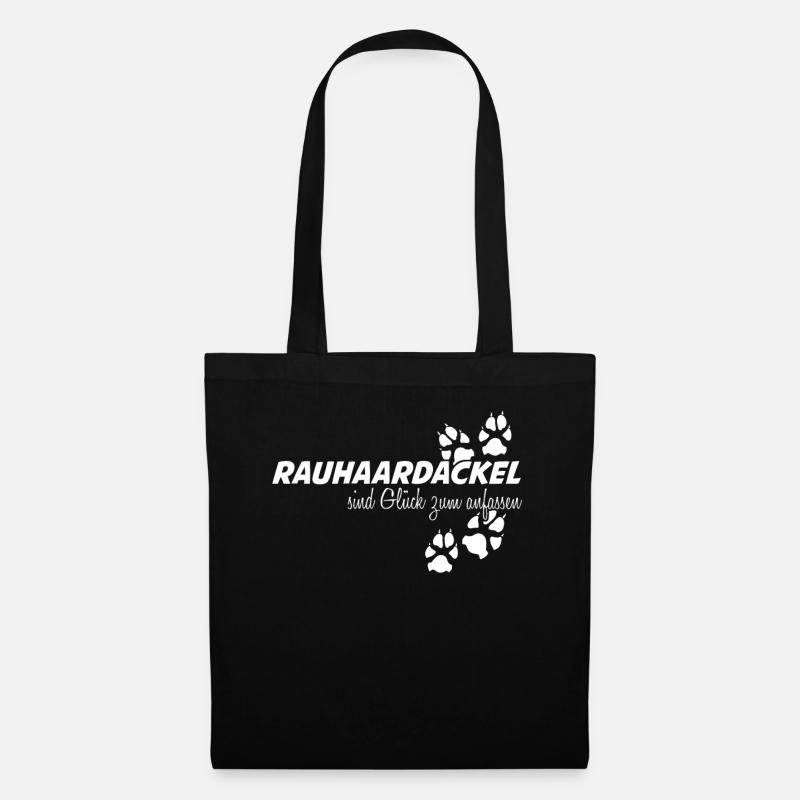 Rauhaardackel Glück Dachshund - Stoffbeutel - Schwarz