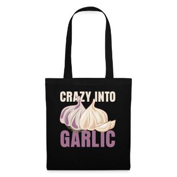 Knoblauch Garlic Crazy Knoblauchzehen - Stoffbeutel - Schwarz - Vorne