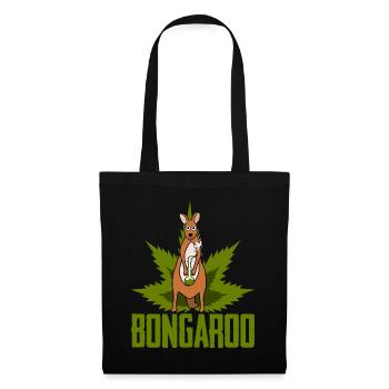 Kangaroo with hemp hookah Kangaroos - Tote Bag - black - Front