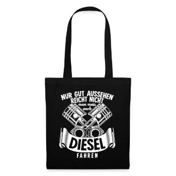 Hubraum Tuner Motor Motorsport Tuning - Stoffbeutel - Schwarz - Vorne